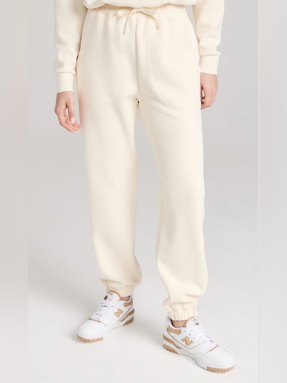 Sweaty Betty Sand Wash Cuffed Trousers in Studio White Size 4 XS $144